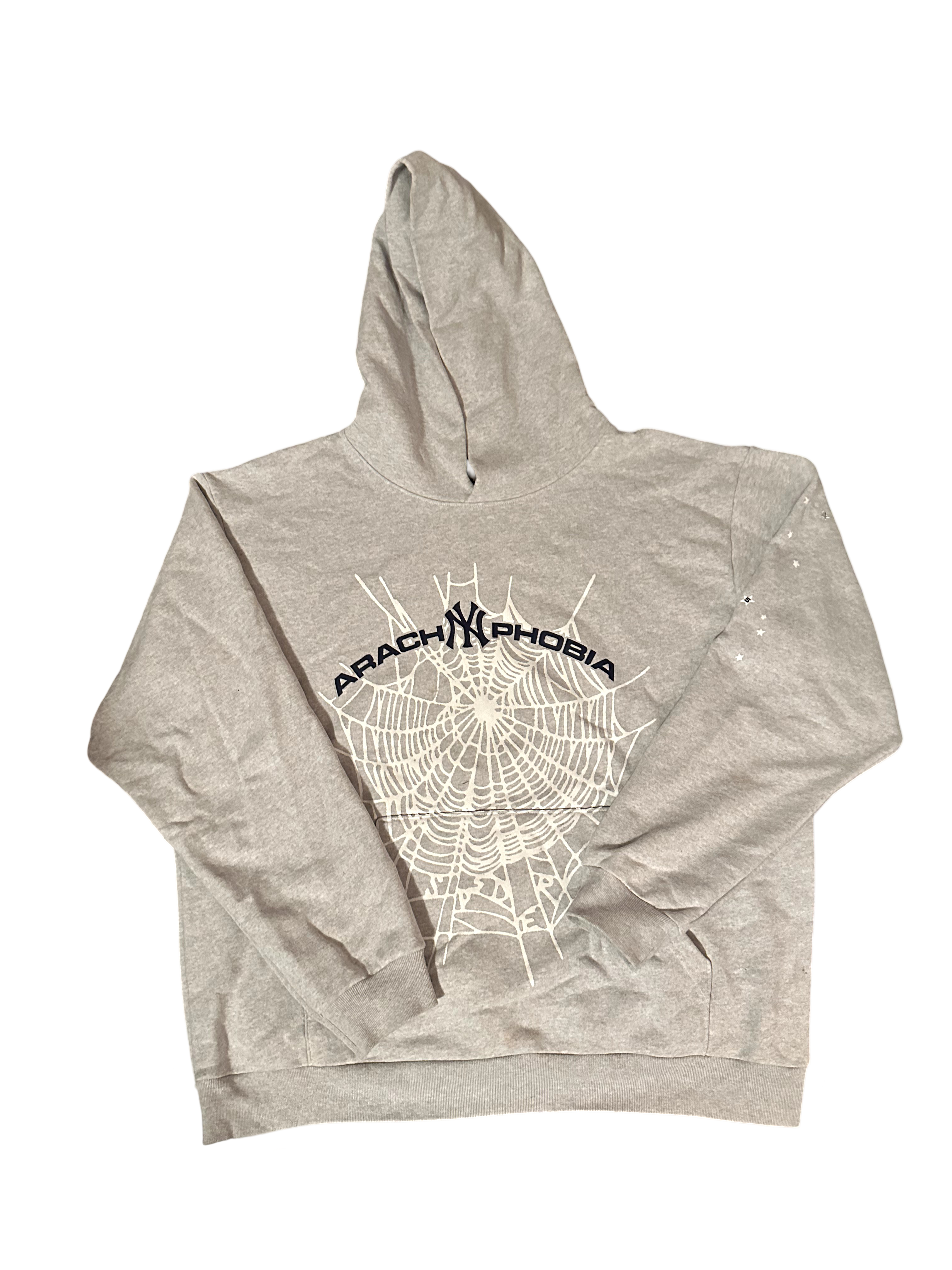 SP5DER HOODIE "ARACHNYPHOBIA GREY"
