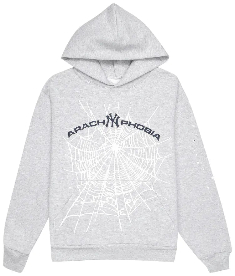 SP5DER HOODIE "ARACHNYPHOBIA GREY"