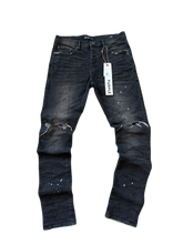 PURPLE JEANS "DISTRESSED BLACK MINIMAL PAINT SPLASH"