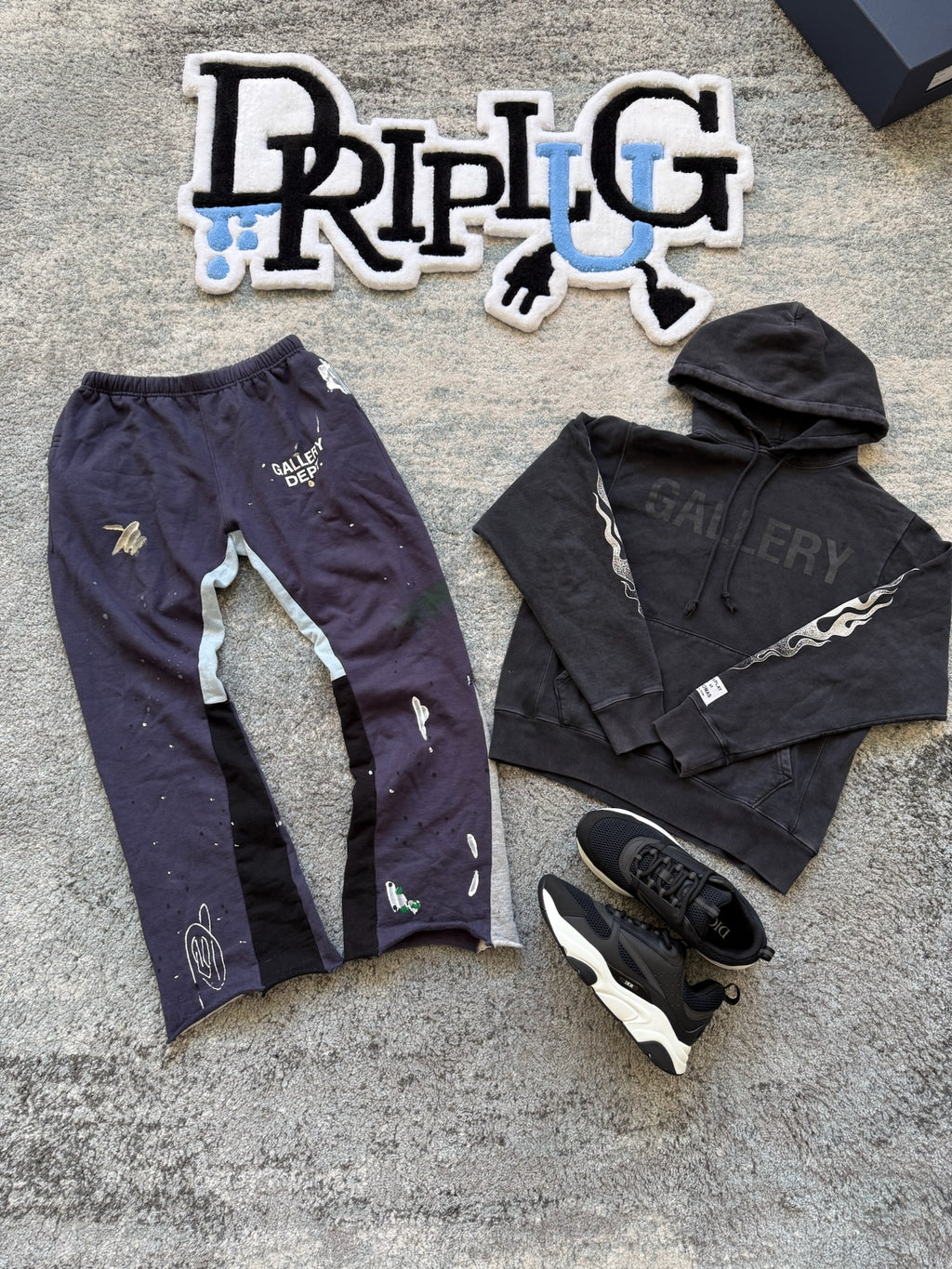 GALLERY DEPT HOODIE " FLAMES"