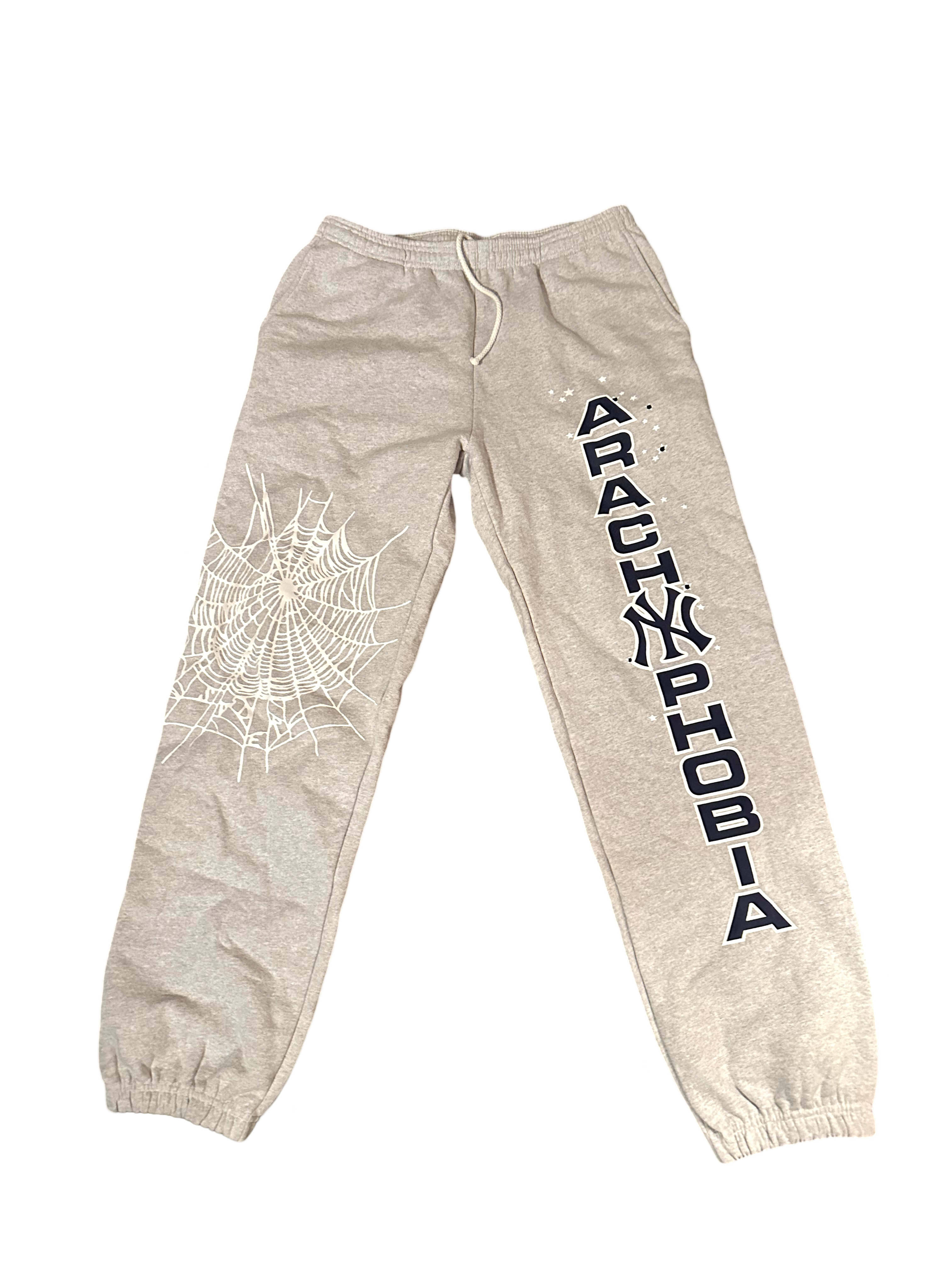 SP5DER SWEATPANTS "ARACHNYPHOBIA GREY"