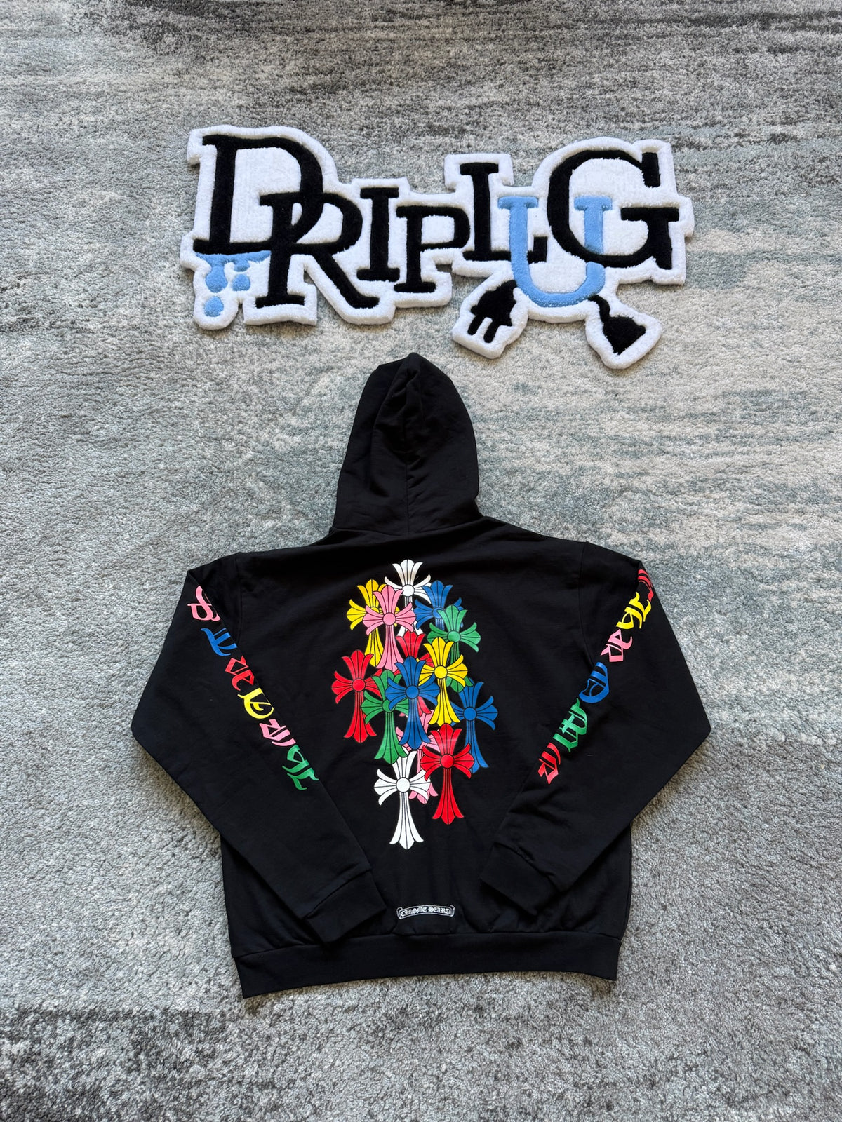 CHROME HEARTS RAINBOW HOODIE BLACK