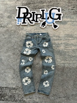 DENIM TEAR JEANS BLUE