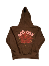 SP5DER HOODIE "ANGEL NUMBERS BROWN"